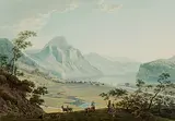 Vue de Wesen by Johann Jakob Wetzel, aquatint, sold Dec 2017