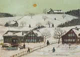 Winter by J. B. Waldburger, oil on canvas, sold Dec 2017