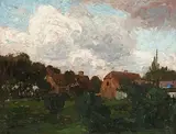 Nach dem Gewitter, 187(4?) by Adolf Stäbli, oil on board, offered Dec 2017