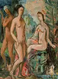 Drei Frauen an der Quelle", 1914 by Walter Helbig, oil on canvas, sold Dec 2017