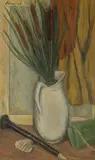 Roseaux, cruche blanche", 1943 by René Victor Auberjonois, oil on canvas, offered Dec 2017