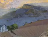 Soir à Montorge by Albert Chavaz, oil on board, offered Dec 2017