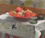 Stillleben mit Äpfeln, 1953 by Cuno Amiet, oil on board, offered Dec 2017