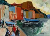 Bonifacio", 1958 by Carl Walter Liner, oil on canvas, sold Dec 2017