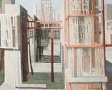 La Cité immobile", 1955 by Raymond John Baumgartner, oil on canvas, offered Dec 2017