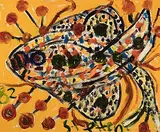 Laichender Fisch, 1982 by Walter Arnold Steffen, oil on canvas, sold Dec 2017
