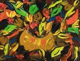 Tulpen, 1980 by Walter Arnold Steffen, oil on canvas, sold Dec 2017