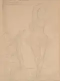 Danseuse écosaisse et joueur de cornemuse by René Victor Auberjonois, 1914, pencil, offered Dec 2017
