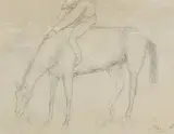 Jockey by René Victor Auberjonois, 1946, pencil, offered Dec 2017