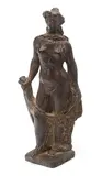 Stehender, weiblicher Akt mit Tuch by Otto Bänninger, bronze, offered Dec 2017