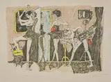 Die Balletteusen by Alois Carigiet, 1967, color lithograph, sold Dec 2017