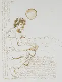Sitzender in Berglandschaft by Hans Erni, 1980, ink, sold Dec 2017