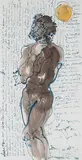 Stehender Akt by Hans Erni, 1982, watercolor, sold Dec 2017