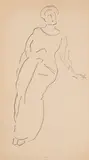 Weibliche Figurenstudie by Ferdinand Hodler, pencil, sold Dec 2017