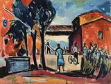 Hof bei Chianciano by Carl Walter Liner, gouache, sold Dec 2017