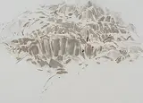 Engadin, Val Fain by Christian Peltenburg-Brechneff, 1981, gouache, sold Dec 2017