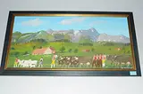Alpfahrt, 1990 by Christian Vetsch, oil on board, sold Dec 2017