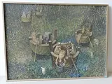 Fischgucker", 1953 by Valery Heussler, oil on canvas, sold Dec 2017
