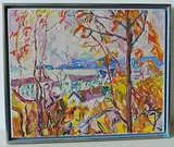 Herbsttag am Zürichsee, 1969 by Karl Hosch, oil on canvas, offered Dec 2017