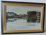 Le Cher by Roger Kathy, oil on canvas, sold Dec 2017