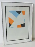 Konkrete Komposition by Max Bill, 1983, color screenprint, sold Dec 2017