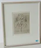 Selbstbildnis by Max Bill, etching, sold Dec 2017