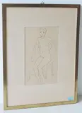 Sitzender Akt by Karl Geiser, ink, offered Dec 2017