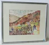 Landschaft by Fritz Hug, watercolor, offered Dec 2017