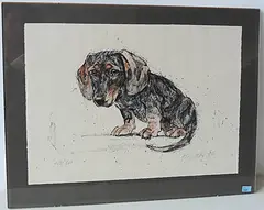 Dackel by Fritz Hug, 1966, color lithograph, offered Dec 2017