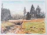 Landschaft by Reinhold Kündig, 1979, watercolor, offered Dec 2017