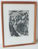 Eicher, Mönch und Jungfrau by M. Mathis, etching, offered Dec 2017