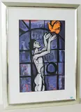 Sehnsucht nach Freiheit by Rudolf Mirer, 1996, color lithograph, sold Dec 2017