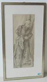 Frau mit Hacke by Carl Roesch, 1920, pencil, sold Dec 2017