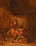 zugeschrieben Rauchende in einem Interieur by Adriaen van Ostade, oil on panel, offered Sep 2017