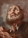 Nachfolger Heiliger Petrus by Giovanni Battista Piazzetta, oil on canvas, sold Sep 2017