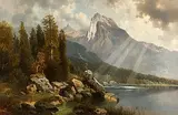 Der Hochkalter am Hintersee in Baiern by Josef Thoma, oil on canvas, sold Sep 2017