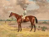 Rennpferd L.C. Liddell und sein Jockey by Harry Hall, 1865, oil on canvas, sold Sep 2017