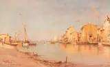 Hafen von Martigues by Charles Malfroy, 1910, oil on canvas, sold Sep 2017