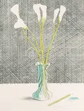 Lilies by David Hockney, 1971, color lithograph, sold Sep 2017