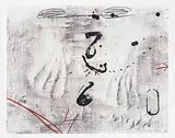 Empreintes de mains by Antoni Tàpies, 1980, color lithograph, offered Sep 2017