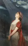 Die Flehende by Felix Ehrlich, oil on canvas, sold Sep 2017