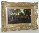 Saint-Privé) zugeschrieben Waldlandschaft by Henri Harpignies, oil on canvas, offered Sep 2017