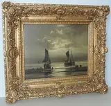 Den Haag) Marine by Gerard van der Laan, oil on canvas, offered Sep 2017