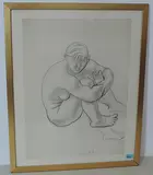 Sitzender, weiblicher Akt by Karl Hubbuch, pencil, sold Sep 2017