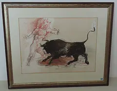 Stier by Ivan Valtchev, mixed media, offered Sep 2017