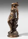 Frankreich, Ende 19.Jh by Figur "Nymphe de Diane", bronze, sold Sep 2017
