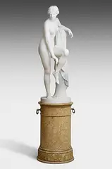 Stuttgart, 1856 by Grosse Figur "Sandalenlösende Venus", marble, sold Sep 2017