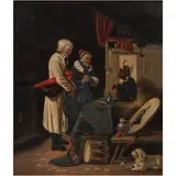 The Monkey Trainer by Eberhard Stammel, oil on canvas, sold Nov 2023