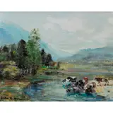 Untitled by Jules Rene Herve, oil on canvas, sold Nov 2023
