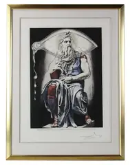 Untitled by Salvador Dalí, 1980s, lithograph and etching titled "Moses", sold Aug 2026